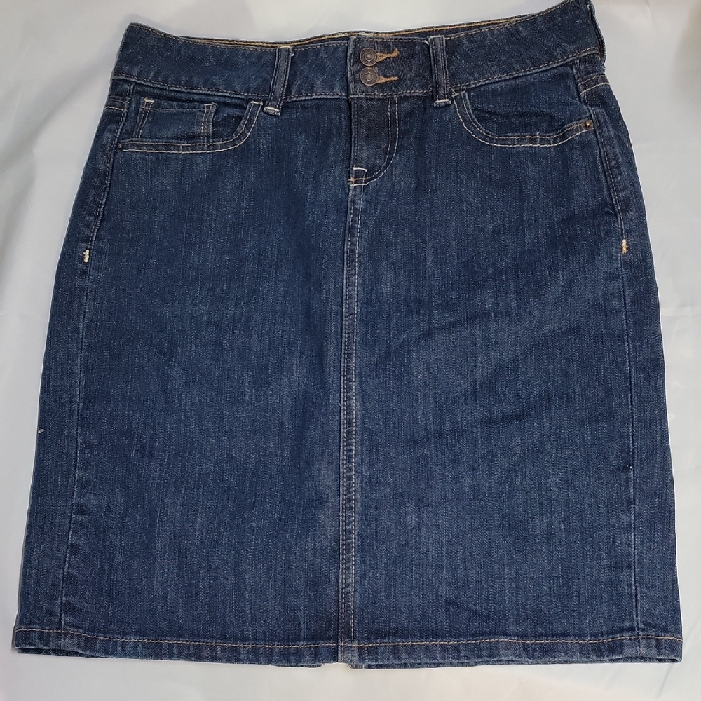 Old Navy Dark Blue Denim Pencil Skirt